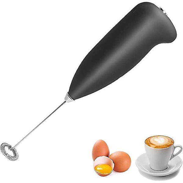 Automatisk melkeskummer, eggvisp, mini-visp i rustfritt stål, bærbar og kraftig for morgenkaffe, latte, cappuccino, varm sjokolade