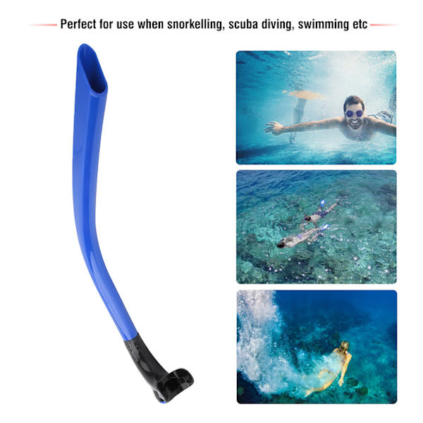 Silikon svømmefront pustetube trening profesjonelle voksne snorkel dykkerør (blå)