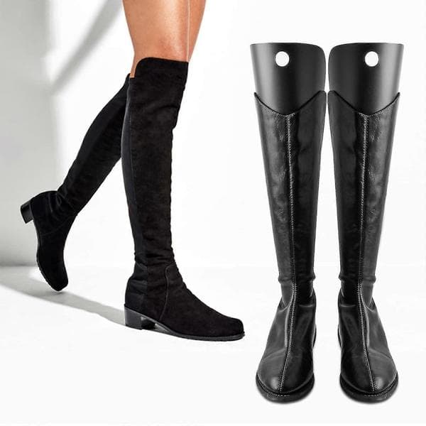 8 Pieces Boot Trees, Black Boot Shapers, Reusable Shoe Holders, Plastic Shoe Trees, Tall Boot Holder for Women and Men
