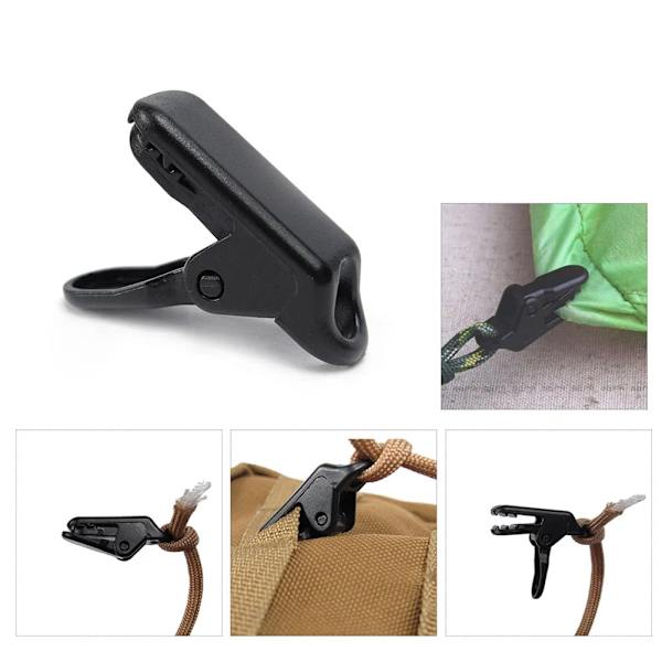 10 kpl pidike Markiisikiinnikkeet Snap Ripustimet Teltta Camping Survival Tighten Tool Telttatarvike