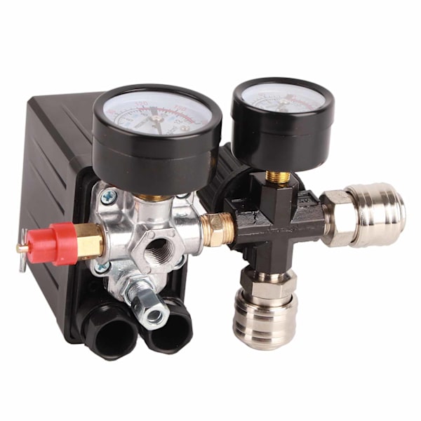 Luftkompressor trykafbryder 1/4in 4 huller controller regulator ventil 90-120PSI 220V