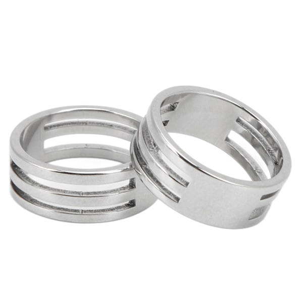 2 st handgjorda ringar, innerdiameter 18 mm, ytterdiameter 21 mm, öppningsbar ring i rostfritt stål, handgjord ring, gör-det-själv-smycken