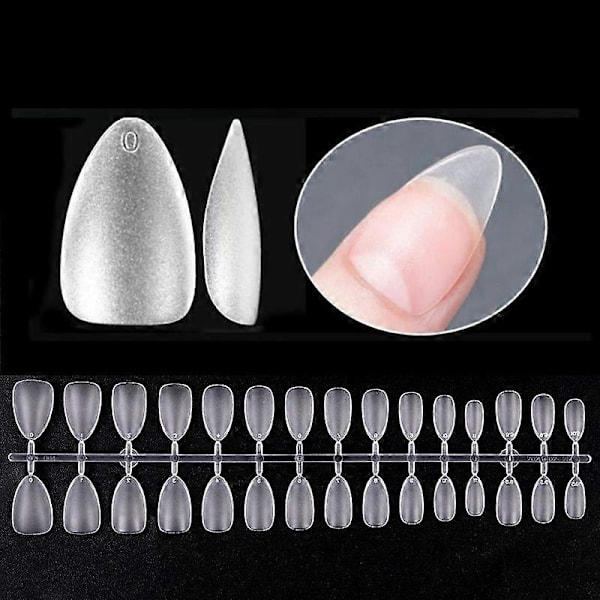 120 stk. XXS Løsnegler Transparent Matrix Gel Myk Full Dekning Myk Forlengelse Mini For Manikyr Falskt Hårverktøy A 08