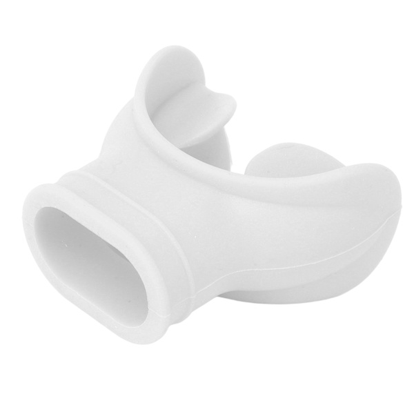 Silikon munnstykke for dykkeregulering - Universal komfortbitt - Munnstykke for snorkleregulator for utskifting - Hvit