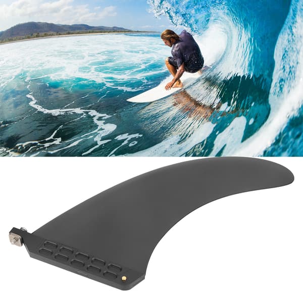 8in Miljøvenlig PVC Kvalitets Paddle Board Fin Watershed Balancing Surfbræt Tilbehør Sort