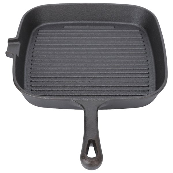 Grillpanne Nonstick Design Varmebestandig håndtak Rask varmeledning Jernstripe stekepanne for hjemmekjøkken 22 cm