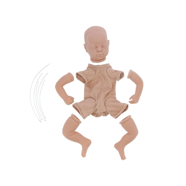 19 tums simulerad omålad Reborn docka kit silikon oavslutad babydocka mögel delar set