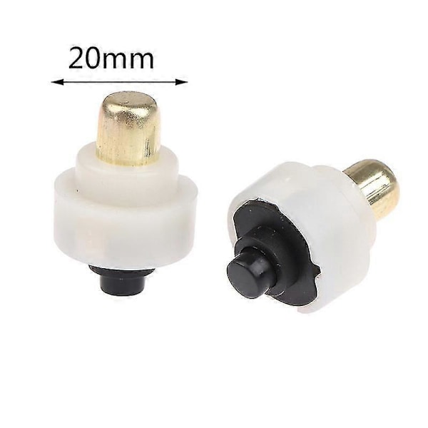 2 kpl 20 mm LED-taskulampun painonappikytkin ON/OFF sähköinen taskulampun takakytkin