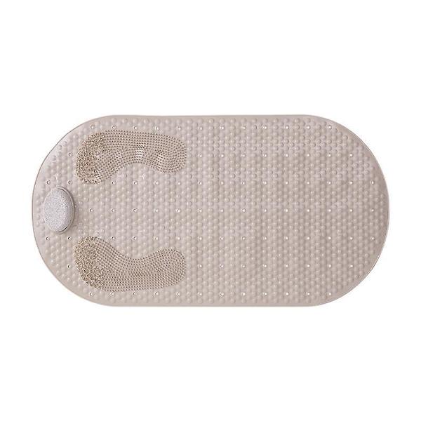 Halkfri PVC-duschmatta 40 X 80 Cm med avtagbar pimpsten och sugkoppar
