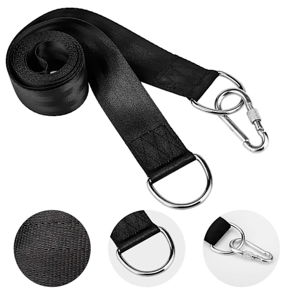 Extra Long Hanging Straps Kit for Tree Swing & Hammocks - Holds 2000 Lbs, 9.8ft, with Safer Lock Snap Carabiner Hooks