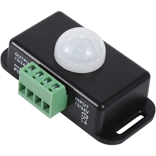 LED Rörelsedetektorbrytare, DC 12V/24V Kroppssäker PIR Infraröd Rörelsedetektorbrytare för LED-remsa