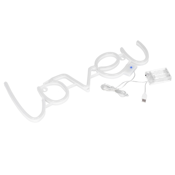 LOVEU Neonljus LED Färgglada Neon Skyltar för Heminredning Frieri Högtidsdekoration Varmvitt Ljus