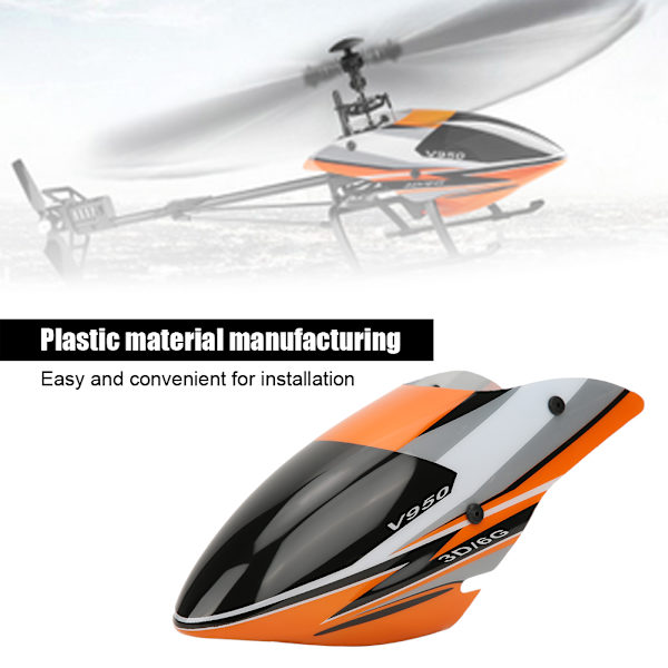 Head Shell RC Upgrade Part Replacement Accessory Passform för WLtoys V950 RC Aircraft