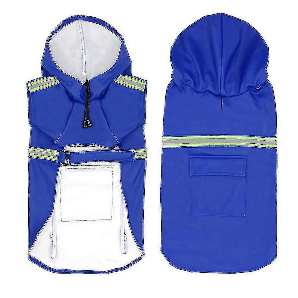 Regnjackor för små hundar, reflekterande, små och stora hundar, vattentät jacka, mode, utomhus, blå, 3XL