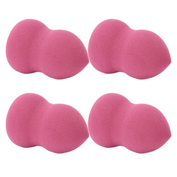 FOCALLURE 4kpl Wet Dry Dual Use Makeup Puff Soft Loose Powder Puff Set FA136 (viininpunainen)
