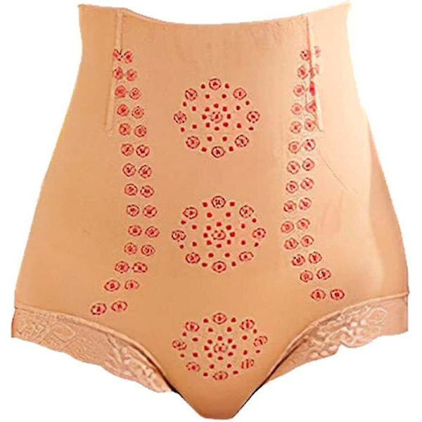 Unik Fiber Lace Shaper: Slankende undertøy for magekontroll 3XL-4XL beige
