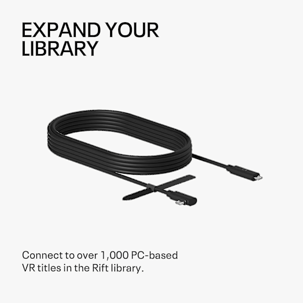 Oculus Link Virtual Reality Headset-kabel kompatibel med Quest 2 och Quest 5 M (16 fot) PC VR