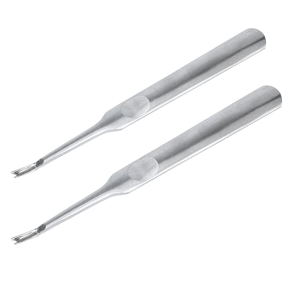 2 st DIY V-typ Rostfritt stål Kantavfasare Läderhantverk Trimmerverktyg (Small 95mm)
