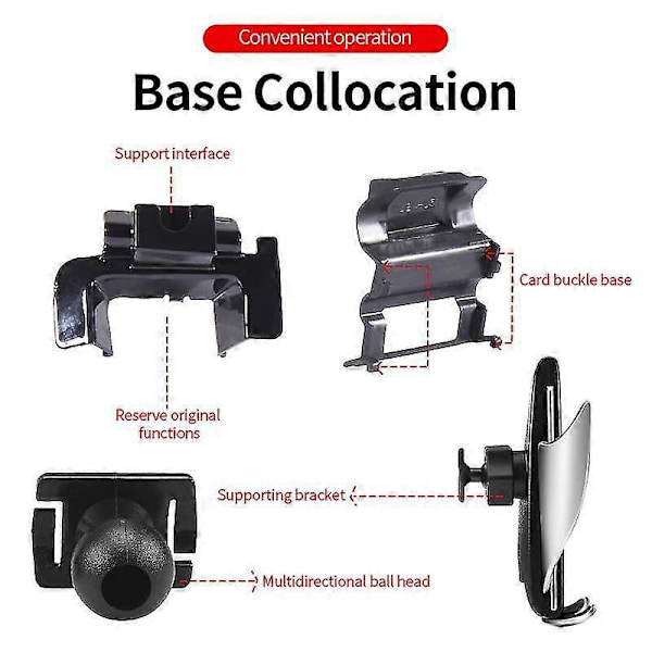 Volvo Bil Telefonholder Stativ Brakett for Xc40 Xc60 S90 V90 S60 V60 20-22år XC40