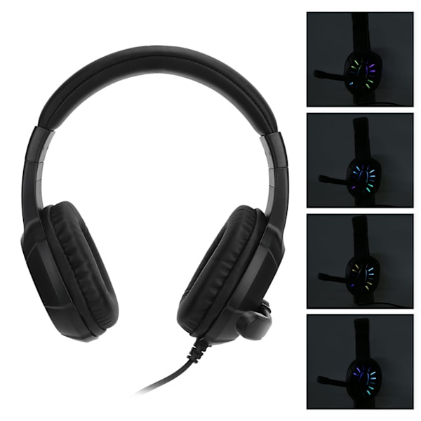 Trådbundet datorheadset för spel, lysande hörlurar G313 med volymjustering för hemmet