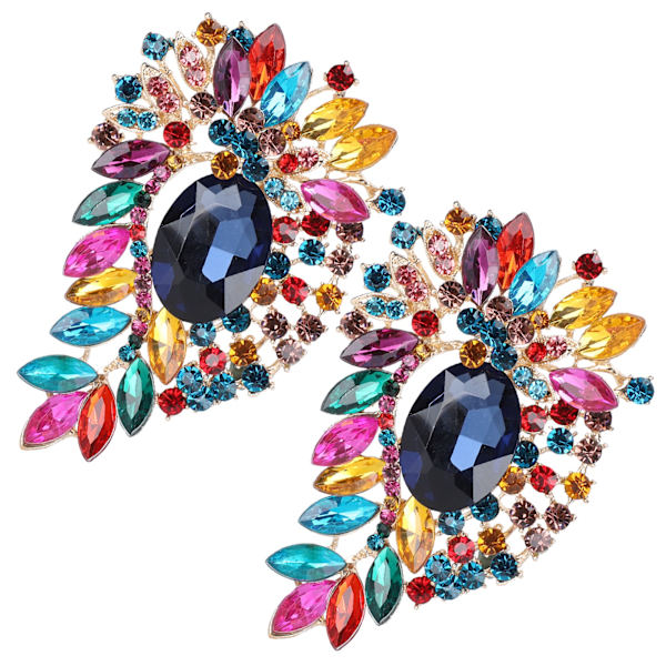 2 stk. Corsage Brosche Fashion Retro Exquisite Legering Nåle Applikation Beklædningstilbehør Farverig