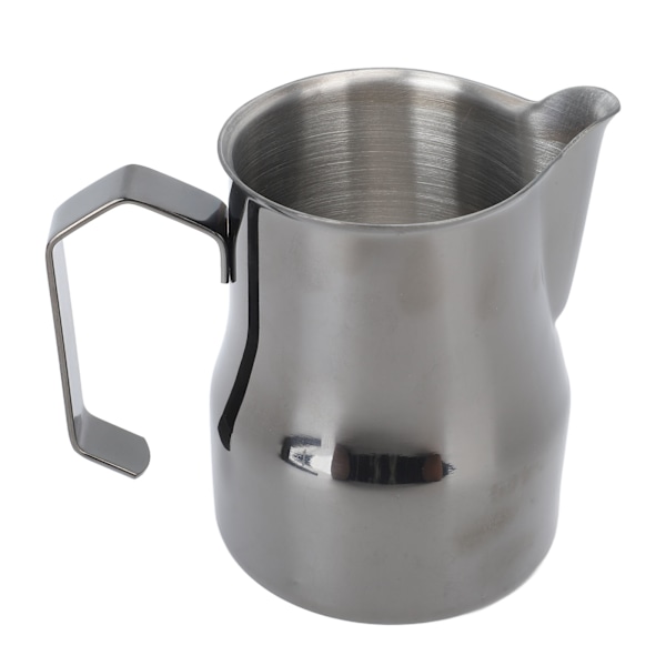 Melkeskummer 450ML 304 Rustfritt Stål Skumkopp Dryppfri Kaffe Dampende Melkeskummer Titan Svart