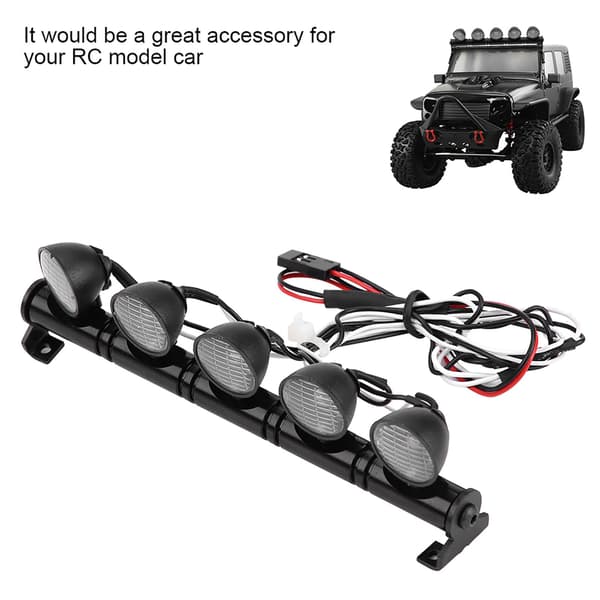 5 LED Lys Bar Frontlykt Lampe Tilbehørsdel for AXAIL Scx10 Traxxas RC Bil