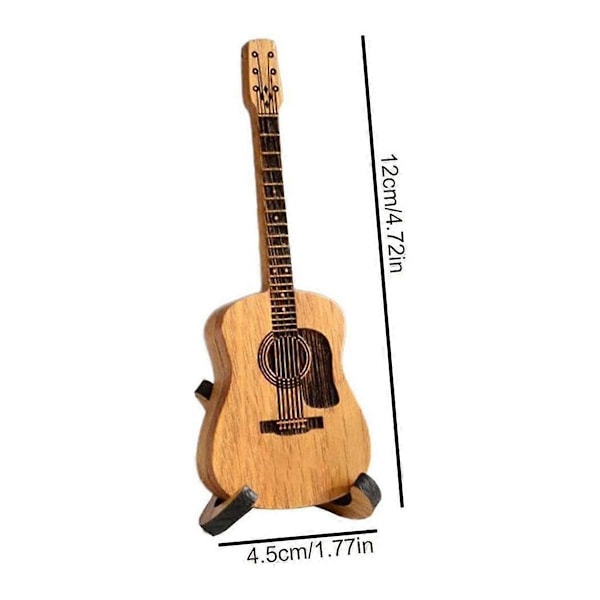 Trälåda för Gitarrplektrum, Akustisk Gitarrplektrum Låda i Trä