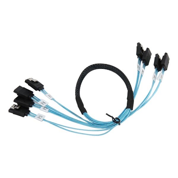 MINI SAS 4SATA ​​overføringskabel Koble til SDD-harddisk datamaskinserver høyhastighets 7P til 4SATA ​​datakabel 1,6 fot