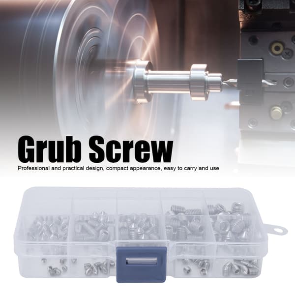 200 stk. Grub Skrue Keglepunkt Hex Socket Rustfrit Stål til Præcisionsinstrumenter M3/M4/M5/M6/M8