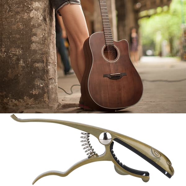 K72 Guitar Capo Zinklegering Bronzefarvet Frøformet Capo til Guitar Ukulele Mandolin