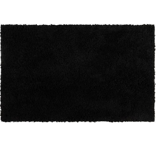 Mjuk svart silkesmatta för vardagsrum sovrum - 40*60cm badmatta