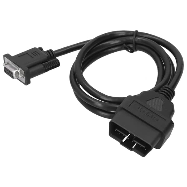 16-pin OBD2 til RS232 DB9 bildiagnose interface adapter forlængerkabel stik