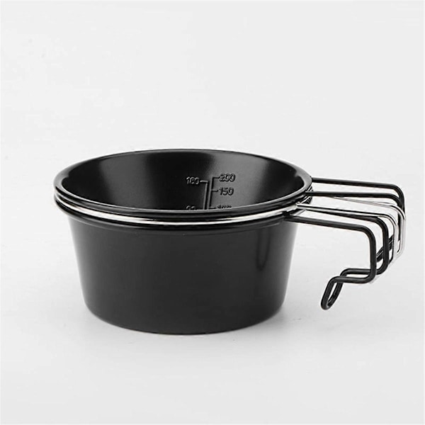 Picknickskål Non-Stick Campingmugg Med Handtag svart 360ml