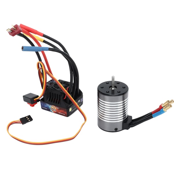 Borstlös motor 3500KV Vattentät Snabb värmeavledning Överhettningsskydd RC-motor med 80A ESC för 1/8 1/10 RC