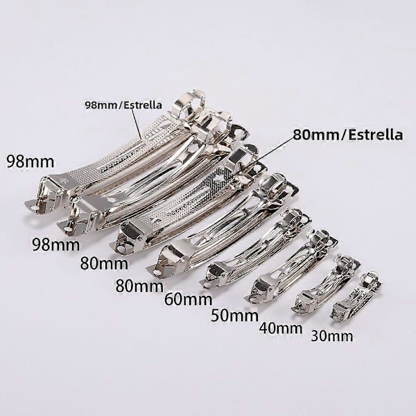 10 st Metall Hårklämma Bas DIY Smyckeshantverk Verktyg Hårklämma Tillbehör för Hantverk 5.0cm
