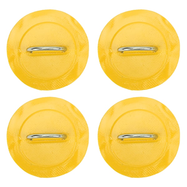 4 st uppblåsbara båt DRing Pad Patch PVC Hållbar Marin Rostfritt Stål Fast Spänne (Gul )