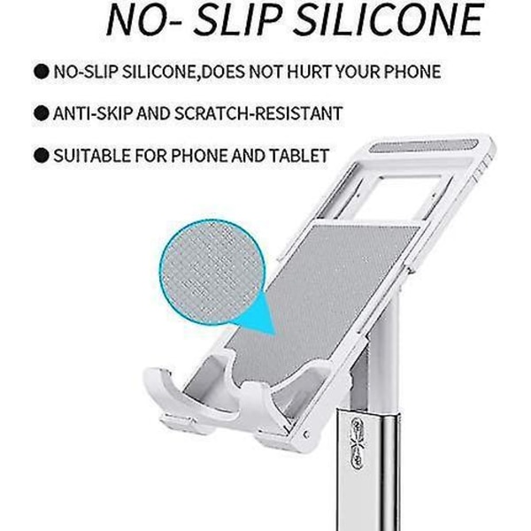 Telefon- og nettbrettstativ kompatibelt med alle mobiltelefoner/iPad, etc. (1 stk)
