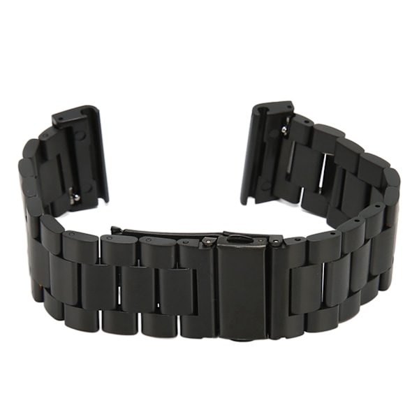 Klockarmband i rostfritt stål, justerbart watch med 2 snäppfästen 26 mm för Fenix ​​7X 6X 5X Svart