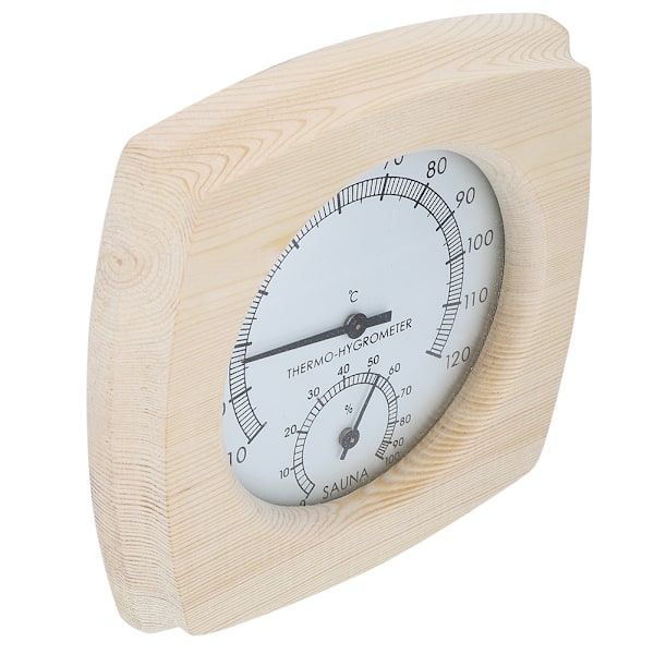 Tretrehygrometer i tre for badstue, badstue