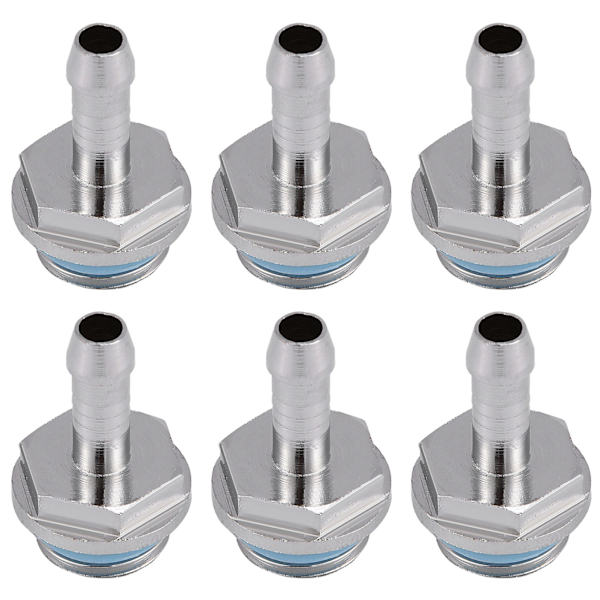 6 kpl PC vesijäähdytys TwoTouch Fitting G1/4 kierretankoliitin putkelle 7,5mm A