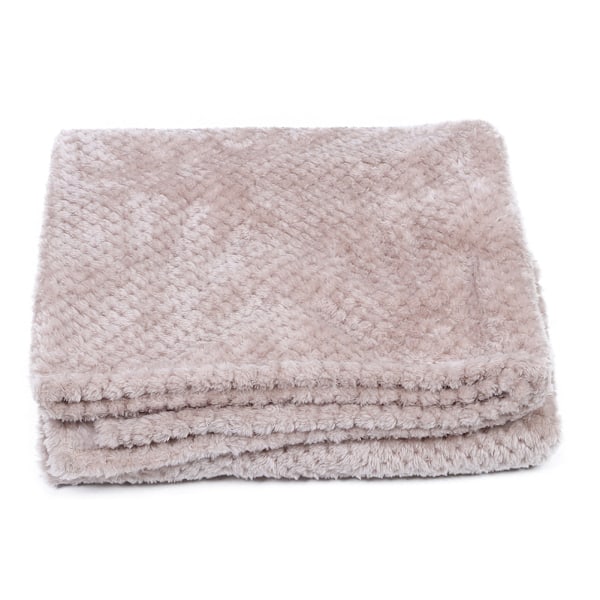 Sovrum Polyester Fiber Tjock Mjuk Luftkonditionering Sängfilt Sängkläder DekorBeige 70x100cm