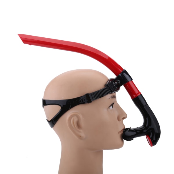 Front Svømming Pusterør Utstyr Snorkel Undervannsdykking Snorkling Tilbehør Rød