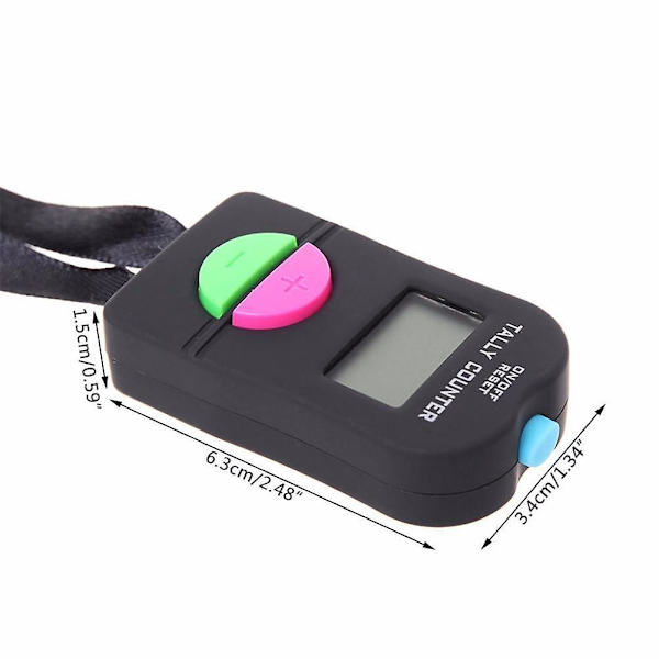 Bærbar håndholdt digital klikkteller med snor for sport og golf