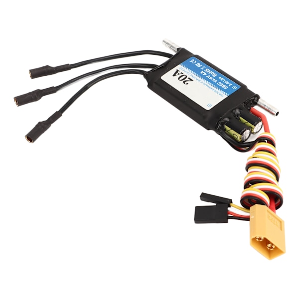 Vanntett 20A ESC Dual Way Bidirectional 2‑4S Lipo ESC Speed Controller med 5V 6V 4A SBEC for RC Båtmodeller