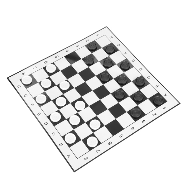 Portable Plastic International Checkers Folding Board Schackspel för festfamiljeaktiviteter