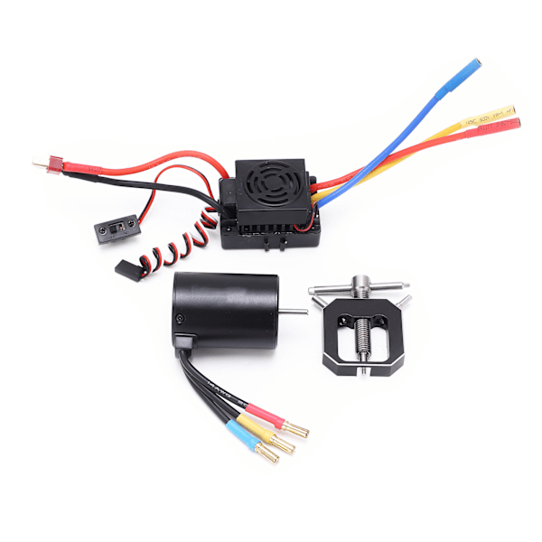 3650 3900KV Vattentät Borstlös Motor med 60A ESC Motor Drevväxel Avdragare Combo Set för 1/10 1/8 RC Bil