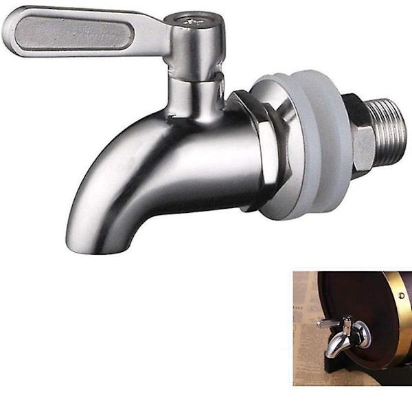 Drikkevareautomat i rustfrit stål Vandhane til Homebrew Barrel Fermentering Vinøl Spigot Juice Dispenser
