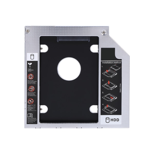 9,5 mm aluminium SATA HDD SSD-kabinet harddiskdrev bay-caddy optisk DVD-adapter til bærbar computer