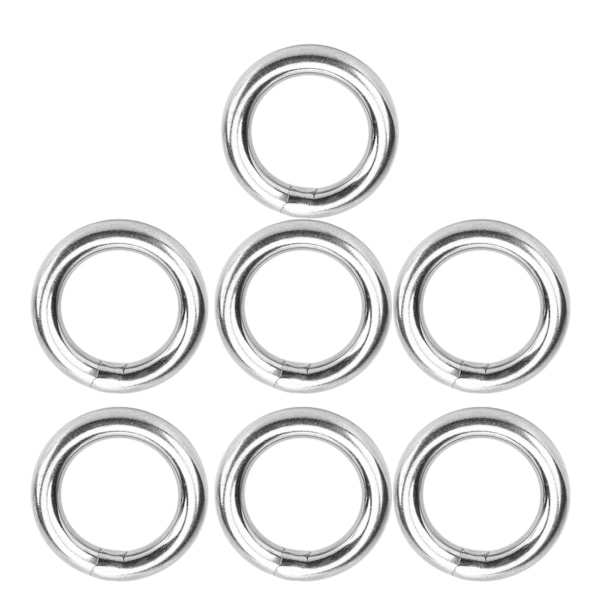 7 st metall O-ring vattentät rostfri 304 rostfritt stål stark lastbärande sömlös svetsad rund O-ring 8x40mm